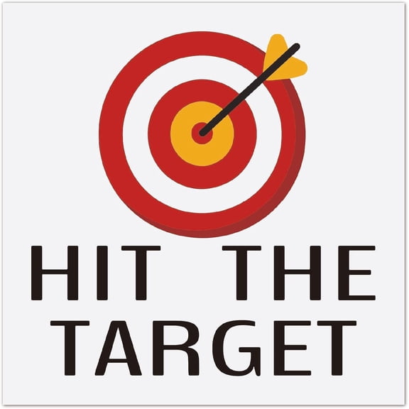 10 Sheet Hit The Target Toilet Stickers Urine Aiming Decals Red Yellow Bullseye with Arrow of Yellow Ends Pattern PVC Waterproof Stickers for Pee Training Potty Urinal Bathroom Restroom Colorful