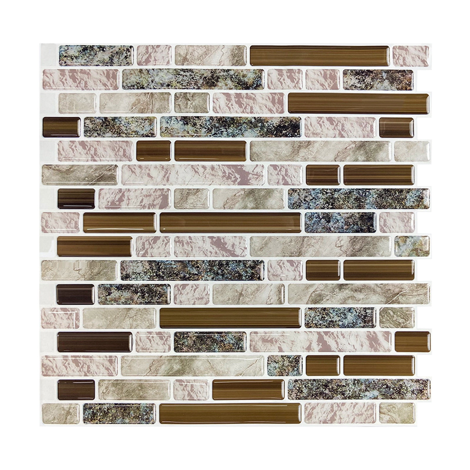 10 Sheet Peel and Stick Backsplash for Kitchen Marble Stone Texture ...