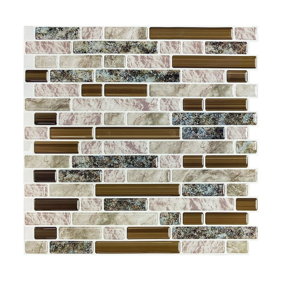 10 Sheet Peel and Stick Backsplash for Kitchen Marble Stone Texture Wall Tiles Self Adhesive Waterproof Peel and Stick Tile forBathroom Fireplace Cabinet 12"x12"