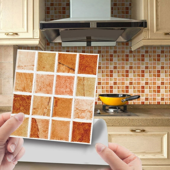 10 Sheet Peel and Stick Backsplash Mosaic Marble Backsplash Tile for Kitchen Self Adhesive Peel and Stick Wall Tiles for Bathroom Shower Furniture Camper 4"x4"