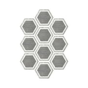 10 Sheet Peel and Stick Backsplash Self Adhesive Hexagon Backsplash Tile Peel and Stick Backsplash for Kitchen Wall Self Adhesive Tile Sticker for Bathroom Shower Furniture Camper 4"x8"