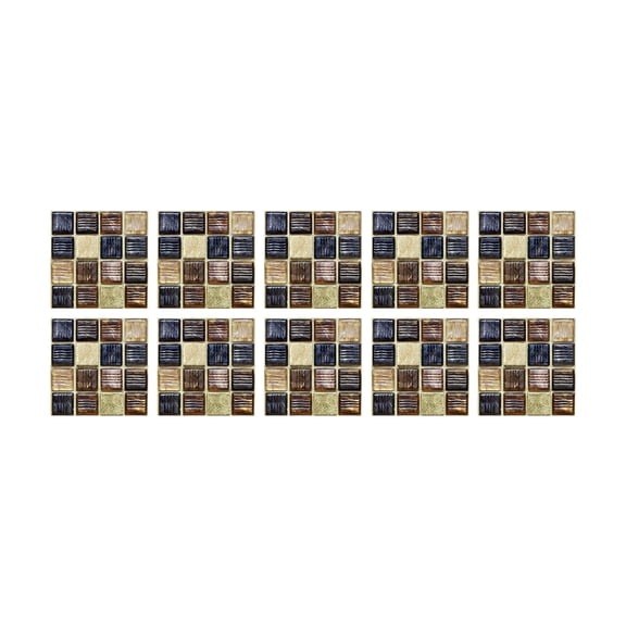 10 Sheet Peel and Stick Backsplash Self Adhesive Mosaic Tile Sticker for Kitchen Waterproof Peel and Stick Wall Tiles for Bathroom Fireplace Laundry Room 4"x4"