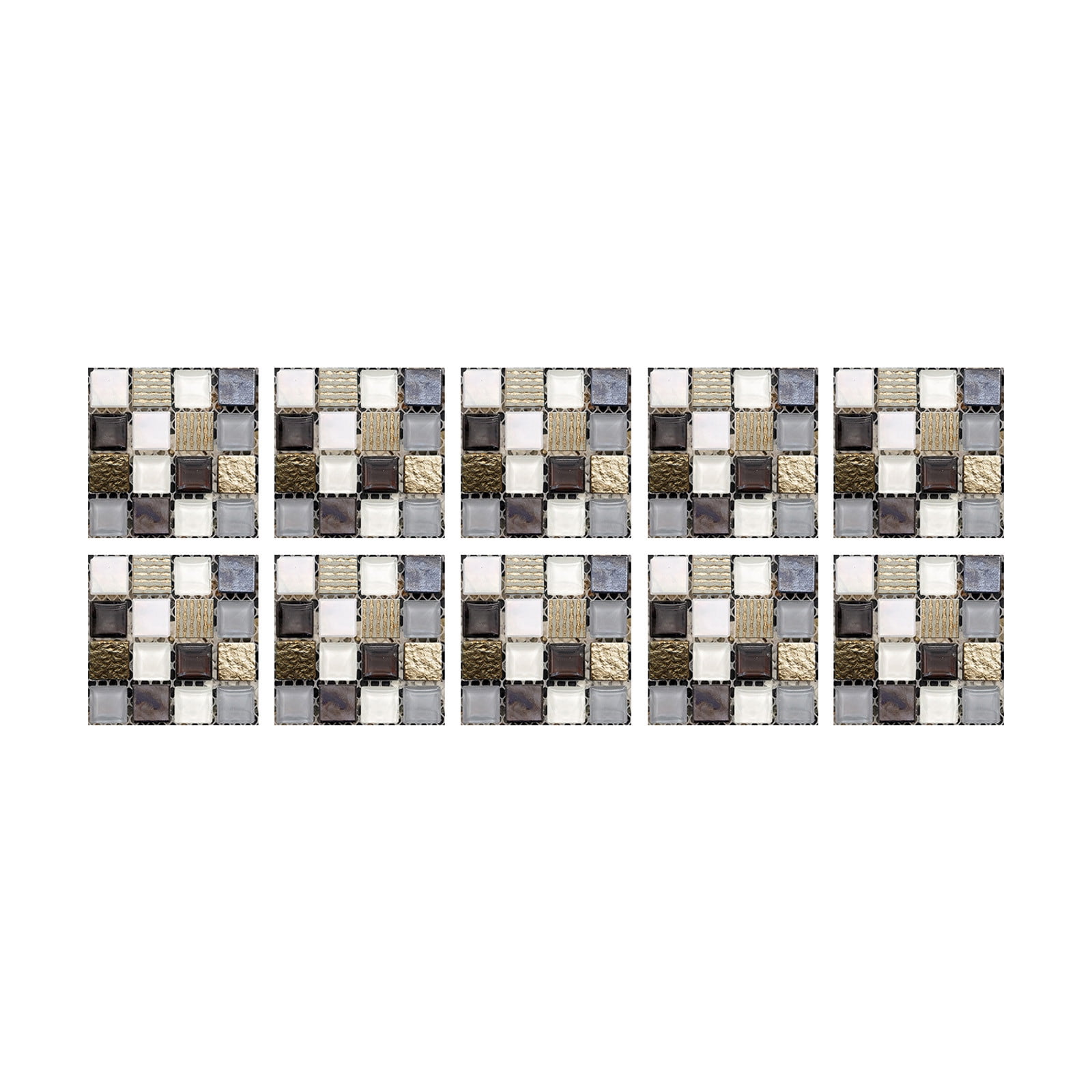 Self-Adhesive Mosaic Tile Sheets - Glass & Natural Stone, DIY Wall & Backsplash, 300x300mm 7 thumbnail image