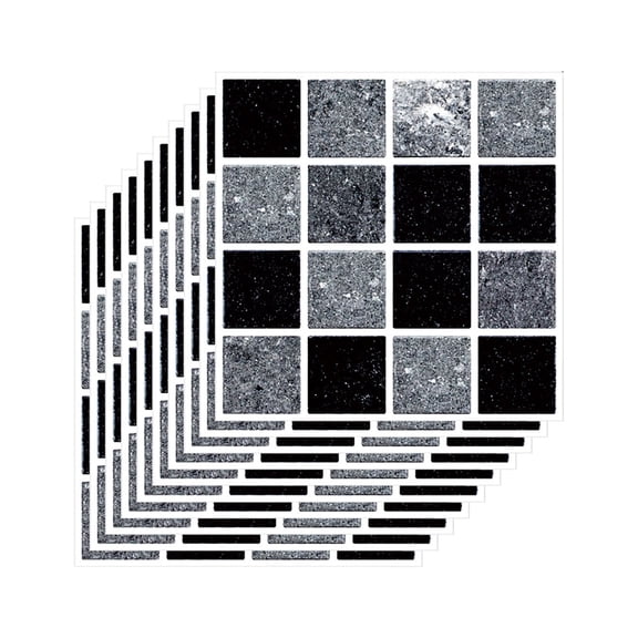 10 Sheet Peel and Stick Backsplash Self Adhesive Tile Sticker Kitchen Backsplash Tile Peel and Stick Wall Tiles Peel and Stick for Bathroom Kitchen Cabinet Shower 4"x4" Grey