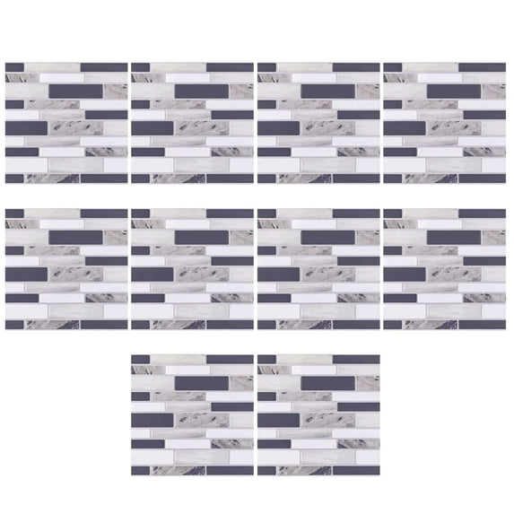 10 Sheet Peel and Stick Backsplash Subway Peel and Stick Wall Tiles Self Adhesive Backsplash Tile for Kitchen Marble Peel and Stick Backsplash Tiles for Kitchen Bathroom 4"x4" White