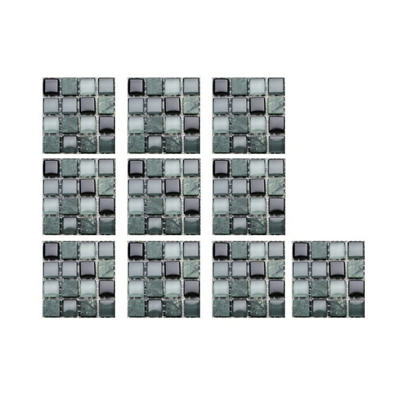 10 Sheet Peel and Stick Backsplash Waterproof Mosaic Stick on Backsplash for Kitchen Self Adhesive Subway PVC Backsplash Tile for Bathroom Kitchen Cabinet Shower 4"x4"