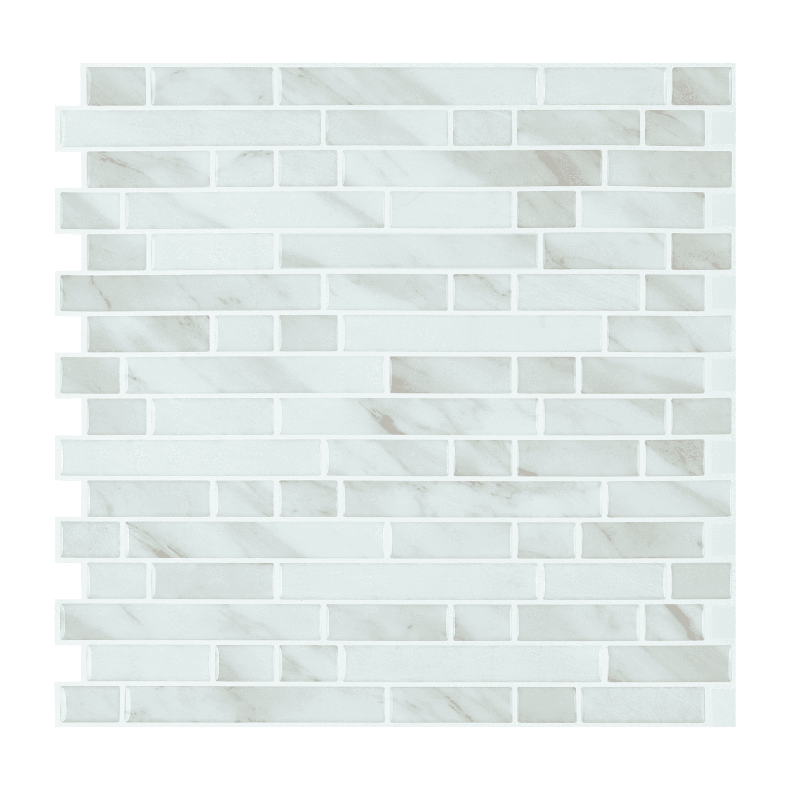 10-Sheet Peel and Stick Backsplash, 12" x 12" 3D Self Adhesive Faux Stone Marble Wall Tiles for Kitchen Bathroom (Light Beige)