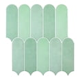thumbnail image 1 of Peel and Stick Backsplash Feather Tile, Sage Green Self Adhesive Wall Tiles for Kitchen Bathroom, 1 of 6