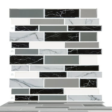 10-Sheet Peel and Stick Backsplash Tile, Stick on Tiles Backsplash for Kitchen & Bathroom Waterproof Self-Adhesive Vinyl Wall Panels