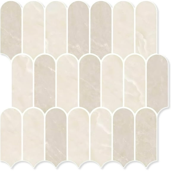 10 Sheet Peel and Stick Backsplash Tiles,Waterproof Self Adhesive Tile,Removable Vinyl Tile Sticker for Kitchen,Bathroom,Laundry Room ,RV 12" x 12"