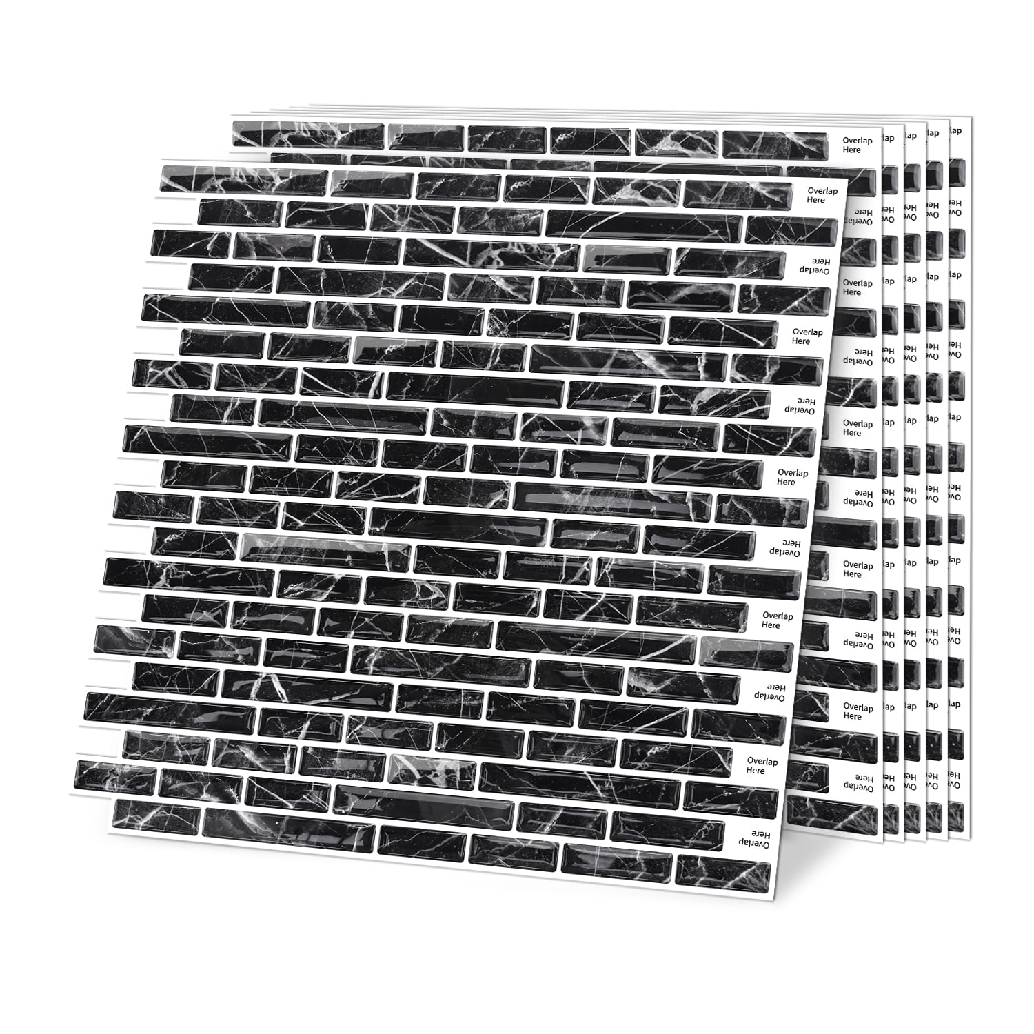 10-Sheet Peel and Stick Kitchen Backsplash Tiles, 12"x12" Self-Adhesive Marble Grey Wall Tiles for Kitchen and Bathroom