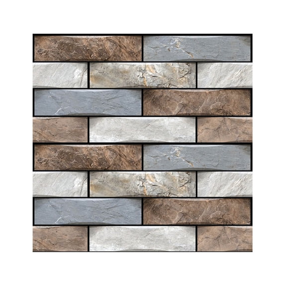 10-Sheet Peel and Stick Tile Backsplash, Simulation Self-stick Wall Stickers, Thicker Design Marble Tiles, Kitchen Bathroom Decor