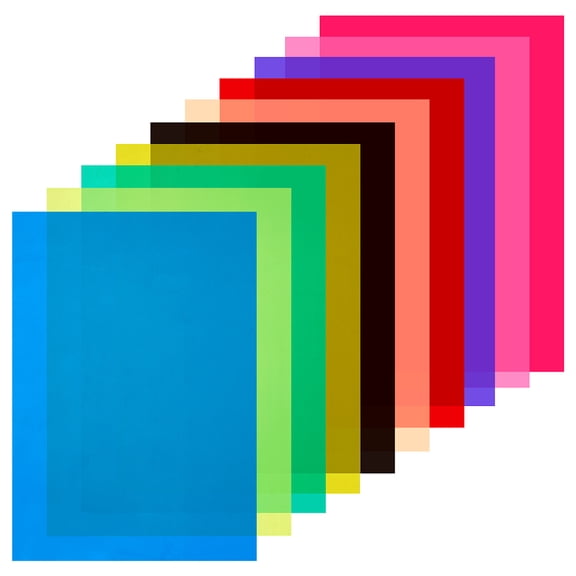 10 Sheet Plastic Board Sheet Durable PVC Plastic Sheet with Protective Film for DIY Modeling Projects Arts and Crafts Paintings Lighting Gel Filter