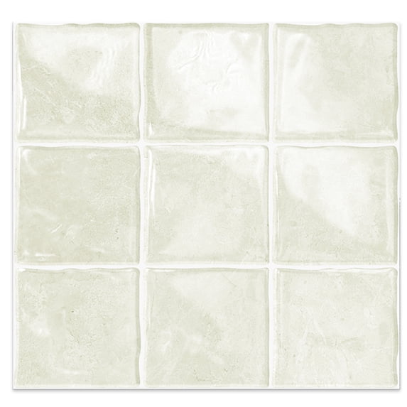 10 Sheet Thicker Peel and Stick Backsplash Tile, 12"x12" 3D Self Adhesive Square Mosaic Subway Checkered Vinyl Backsplash Stick on Wall Tiles for Bathroom, Kitchen, Living Room (Beige)