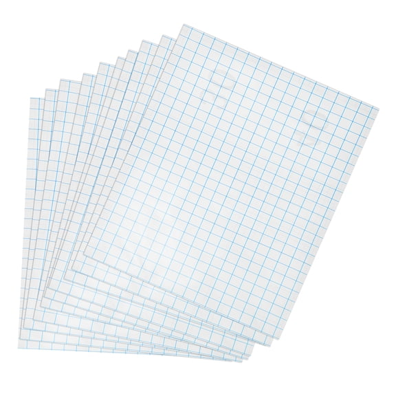 10 Sheet Transfer Tape for Vinyl, 8.3" x 10 FT Clear Application Paper with Blue Alignment Grid Medium Tack Vinyl Transfer Tape Roll for Signs Stickers Decals Crafts