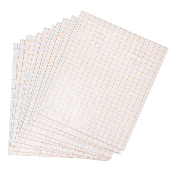 10 Sheet Transfer Tape for Vinyl, 8.3" x 10 FT Clear Application Paper with Orange Alignment Grid Medium Tack Vinyl Transfer Tape Roll for Signs Stickers Decals Crafts