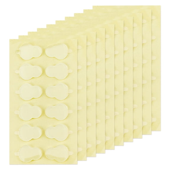 10 Sheet Transparent Silicone Double-sided Tape Non-Marking Removable Gel Tape Clear 99x61x1.5mm 12pcs/sheet