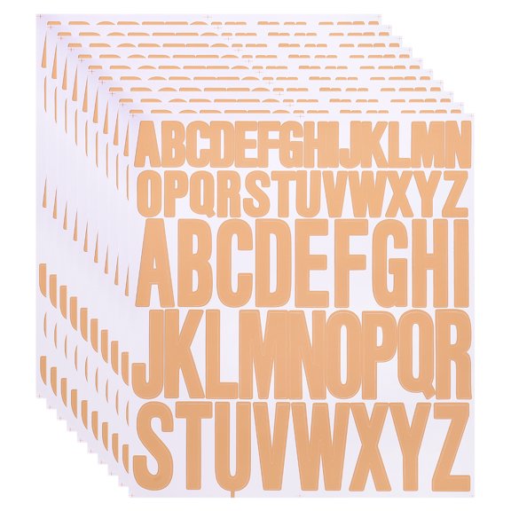 10 Sheet Vinyl Letter Sticker, 1 Inch, 2 Inch 520Pcs Stick Letters, Pink
