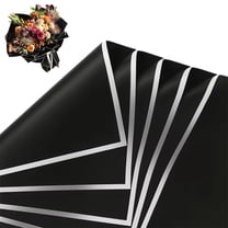 10 Sheet Waterproof Flower Wrapping Paper Topboutique Black Bouquet Packaging Paper Matte with White Edges Home DIY Crafts Gift Florist Supplies for Wedding Birthday Valentine's Day Party