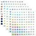 thumbnail image 1 of 10 Sheets 1 to 500 Reflective Laser Number Stickers Self Adhesive Label Stickers Small Round Waterproof Organizing Stickers for Home School Office Decoration, 1 of 7