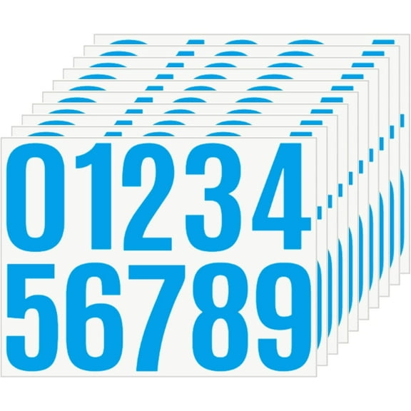 100 Sheets 1000 Pcs Vinyl House Numbers for Mailbox, 4 inch Self-Adhesive Number Stickers,Waterproof Mailbox Numbers Sticker for Mailbox,Window,Door,Business,Cars,Boats,trash can,Address Number(Blue)