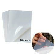 10 Sheets 100% Transparent Vinyl Sticker Paper Matte A4 Label Sticker for Inkjet Printer Waterproof Glossy Gold Adhesive Paper Frosted Transparent