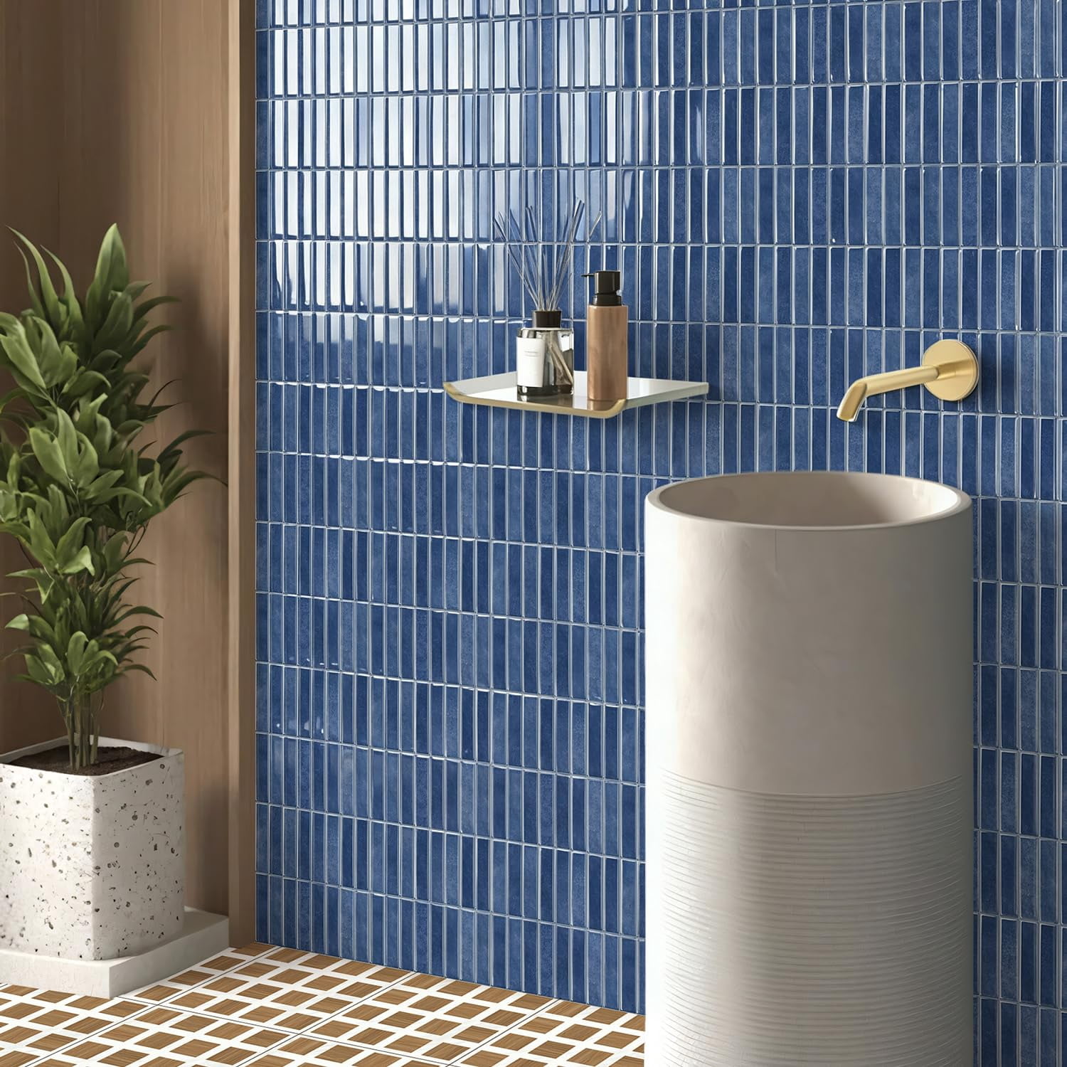 10 Sheets 12inch/30.5cm 3d Vinyl Backsplash Tiles  Self-adhesive Peel And Stick Wall Tile Stickers On Subway For Kitchen Bathroom Klein Blue