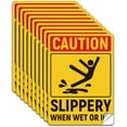 thumbnail image 1 of 10 Sheets 5 x7 Inch Beware of slipping stickers Self-Adhesive“CAUTION - SLIPPERY-WHEN WET OR ICY” Sticker Labels Waterproof Writable Cord Wire Label Tags, 1 of 9