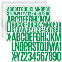 10 Sheets 780 Pcs Vinyl Letter & Number Stickers - Waterproof, Self-Adhesive for Mailbox, Door, Windows, Cars, Boats, Addressr (Green, 1in&2in)
