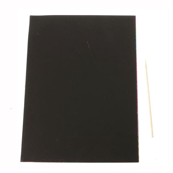10 Sheets A4 Magic Scratch Art Painting Paper With Drawing Stick Kids Toy Gift