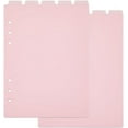 thumbnail image 1 of 10 Sheets A5 Index Binder Dividers 8.6x5.8inch Pink Binder Dividers with Tabs 6 Ring Vertical Plastic Dividers Frosted Index Divider for Planner Notebook Loose Leaf Binders Hole: 6mm, 1 of 7