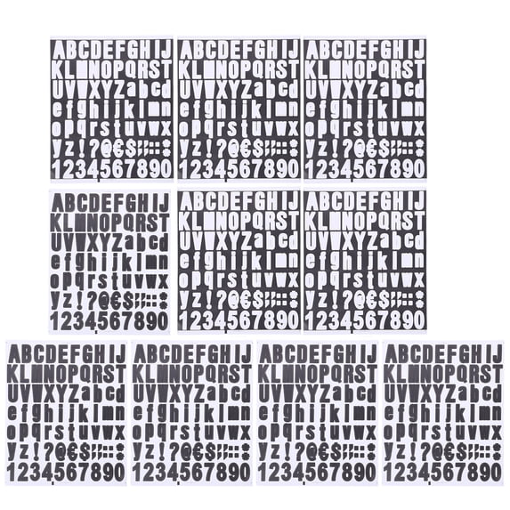 10 Sheets Alphabet Letter Number Sticker for Sign Door Business Address Number