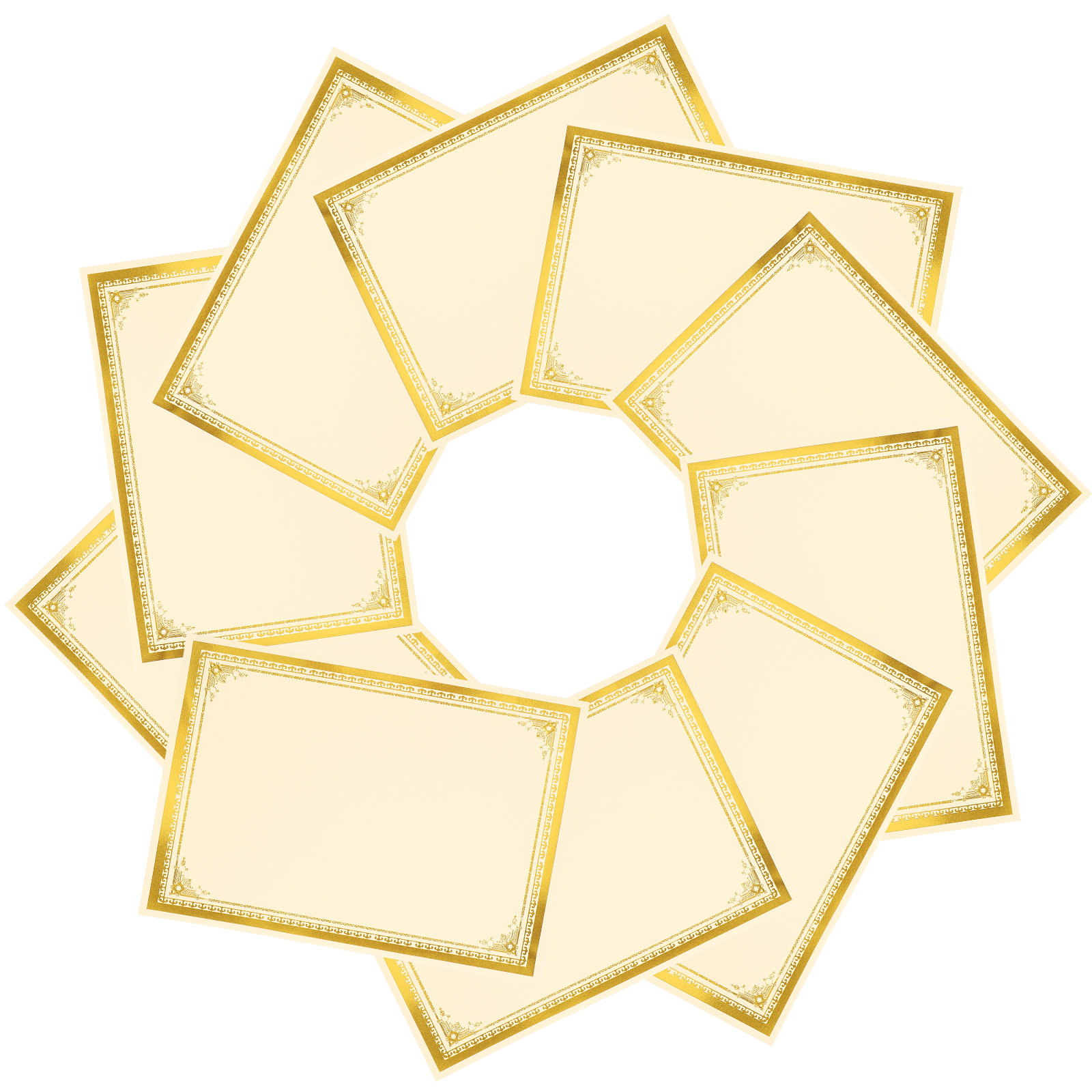 10 Sheets Blank Certificate Paper Certificate Inner Paper Printable