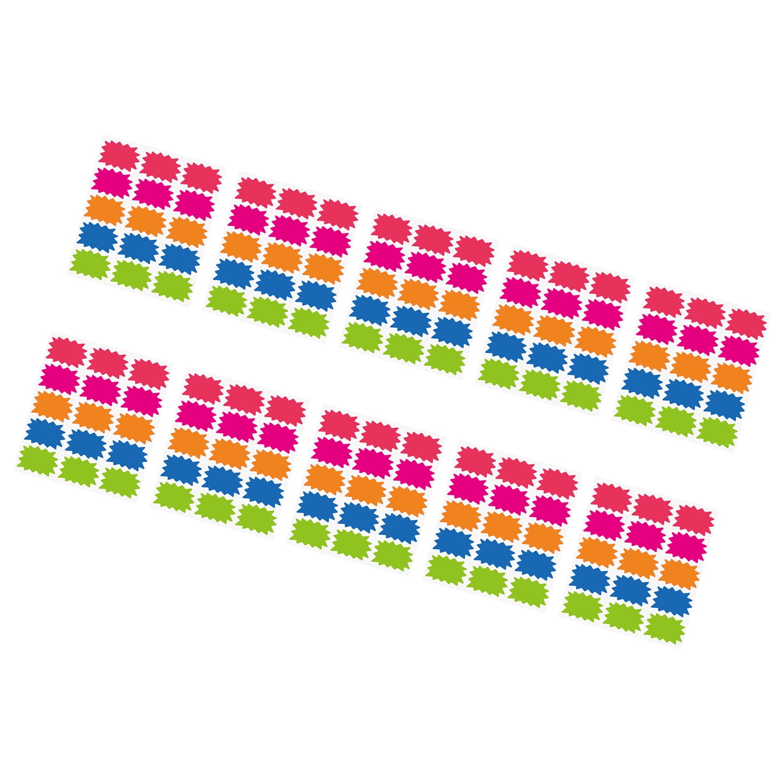 10 Sheets Colorful Pricing Label 3X2Inch Pricing Sticker For ...