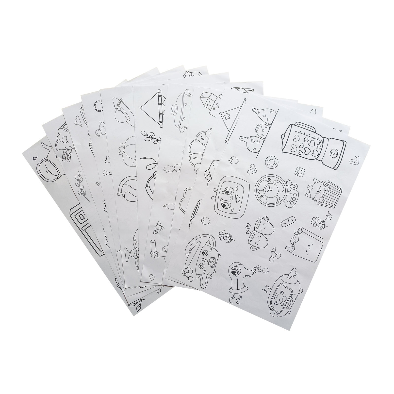 10 Sheets Coloring Papers for Kids， Toddler Drawing Paper， Diy Painting