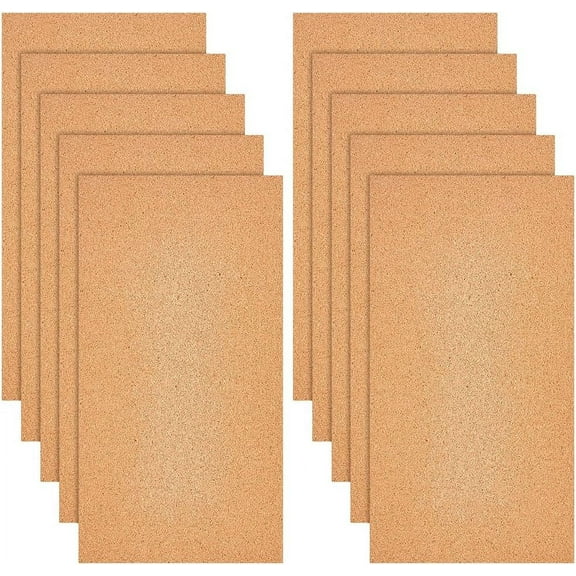 10 Sheets Cork 12x6.1 Inch Thin Roll 1mm Thick Brown Board Rectangle Tiles Mats for Coaster Placemat Kitchen Dining Hall DIY Crafts Supplies Peru 10sheets