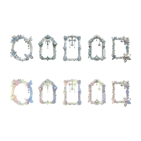 10 Sheets Journal Sticker Decorative Sticker Crystal Museums Series Sticker