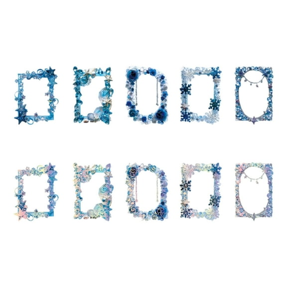 10 Sheets Crystal Museums Series Sticker Scrapbook Sticker Aesthetic Sticker Decorative Sticker Border Sticker