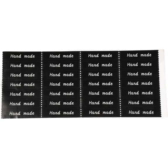 10 Sheets DIY Sealing Stickers Label Paster Picture Stickers for Gift Packaging Rectangle with Word Homemade Black 30.4x13x0.05cm