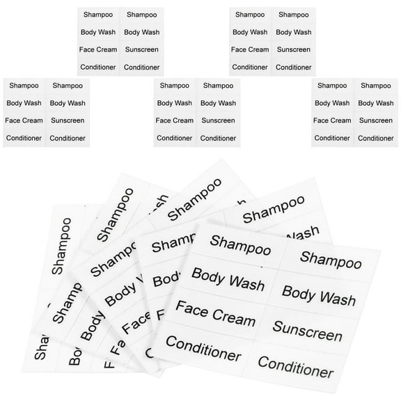 10 Sheets Dispensing Bottle Label Sticker Storage Labels Packing Stickers Toner Makeup Cosmetics Sub-bottling Self-Adhesive Travel