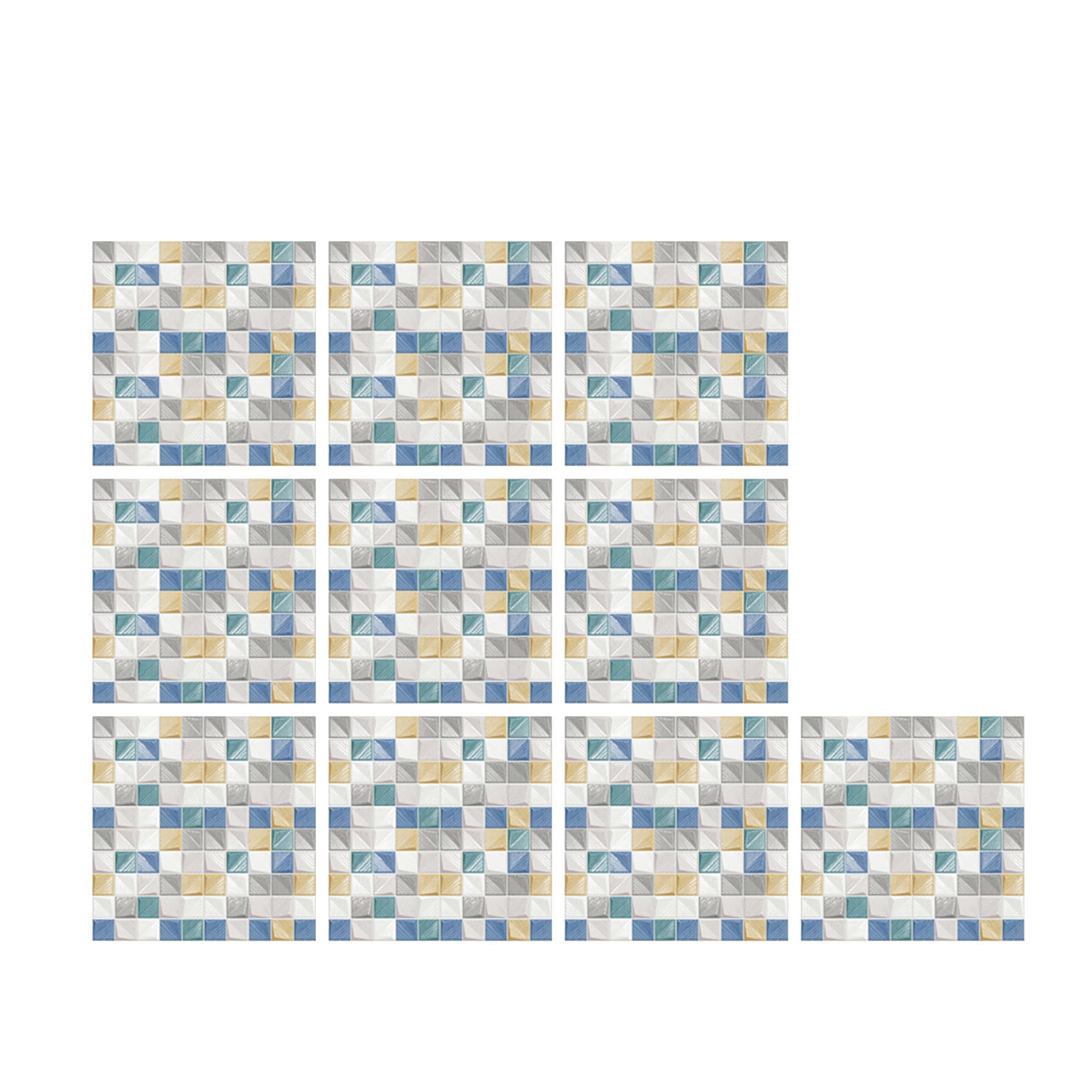 Sticky Rocks Art 10 Sheets Faux Stone Peel and Stick Backsplash, White Marble Look PVC ...