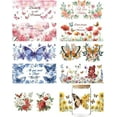 thumbnail image 1 of 10 Sheets Flower Butterfly UV DTF Cup Wrap for 16OZ Glass Beauty is All Around Rub on Decals Aesthetic Spring Transfer Stickers for DIY Cups Bottles Wood Garden Crafts Women Golden & Silver, 1 of 9