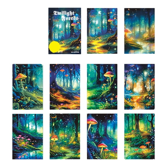 10 Sheets Forests Series Sticker Landscape Sticker Scene Make Sticker Scrapbook Sticker Journaling Supplies