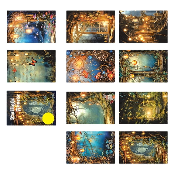 10 Sheets Forests Series Sticker Scene Sticker Landscape Sticker ...