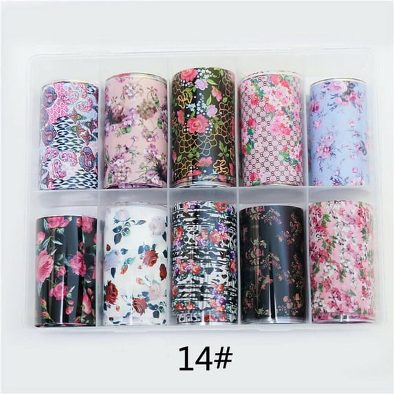 10 Sheets Galaxy/Marble/Flower Nail Decal Nail Art Transfer Sticker Décor