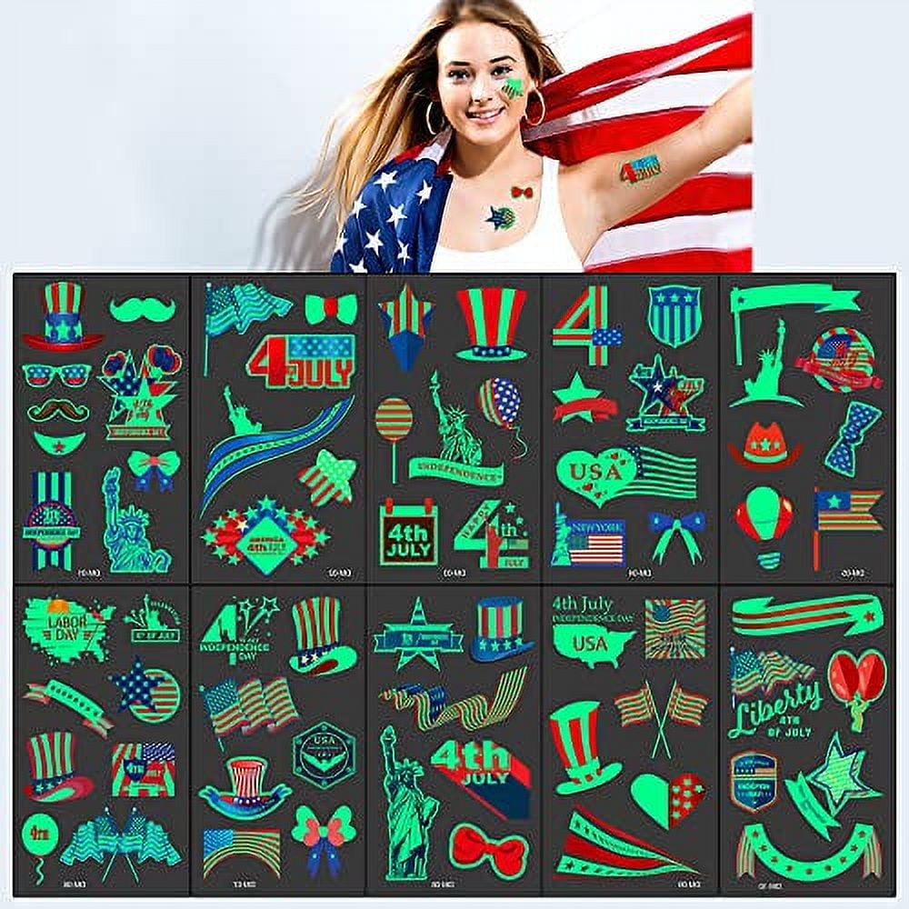fourth of july temporary tattoo walmart