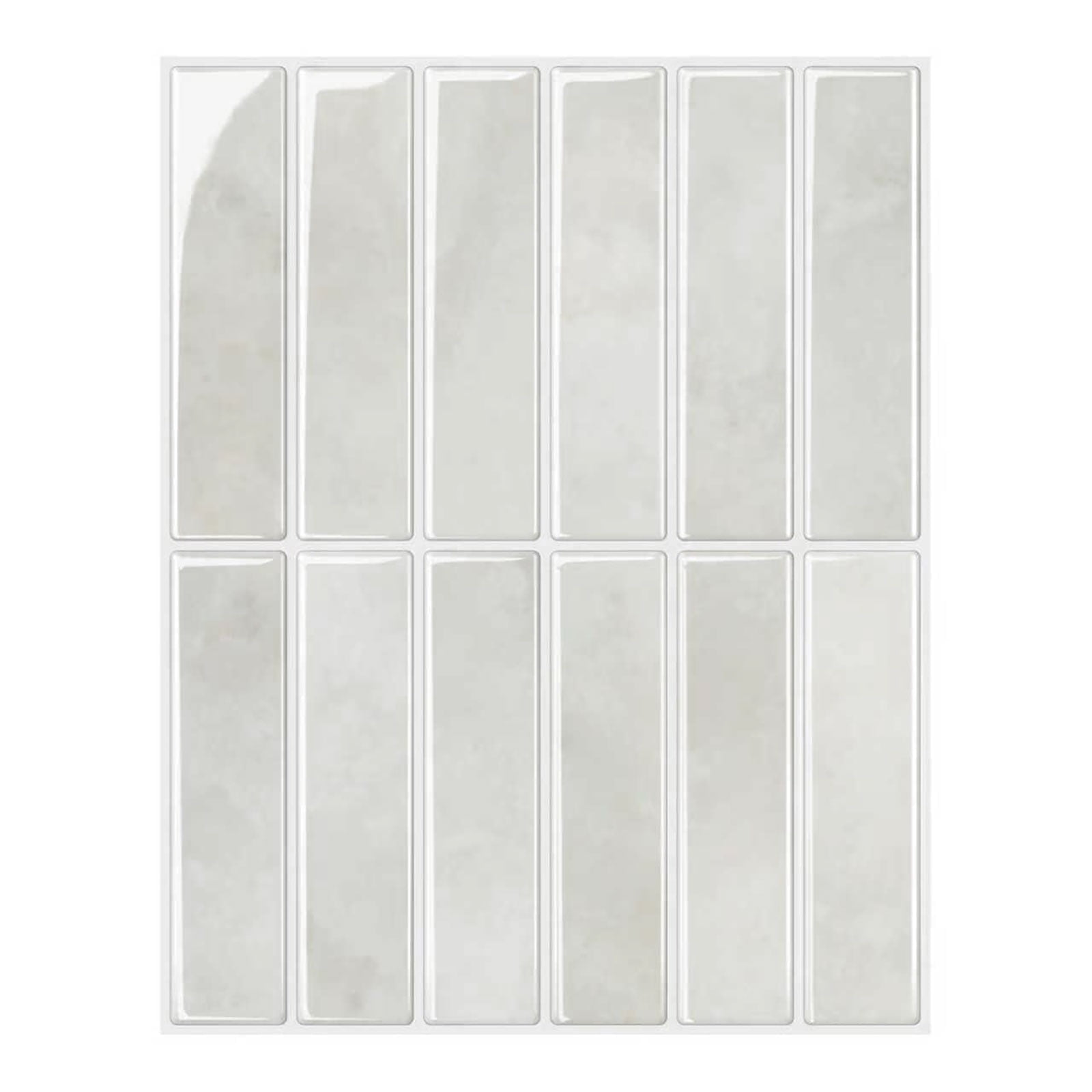 10 Sheets Gray Peel and Stick Backsplash - 3D Adhesive Tile Backsplash for Kitchen, Bathroom, Wall Tile