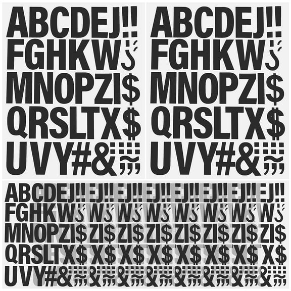 10 Sheets Iron Letters Hot Heat Transfer Adhesive Black