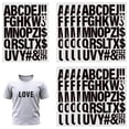 10 Sheets Iron on Letters for Clothing, Heat Transfer Vinyl Fabric Iron ...