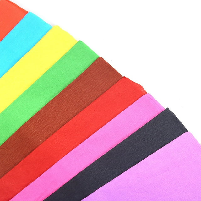 10 Sheets Kids DIY Crepe Paper Colorful Crepe Paper Sheets Handcrafts